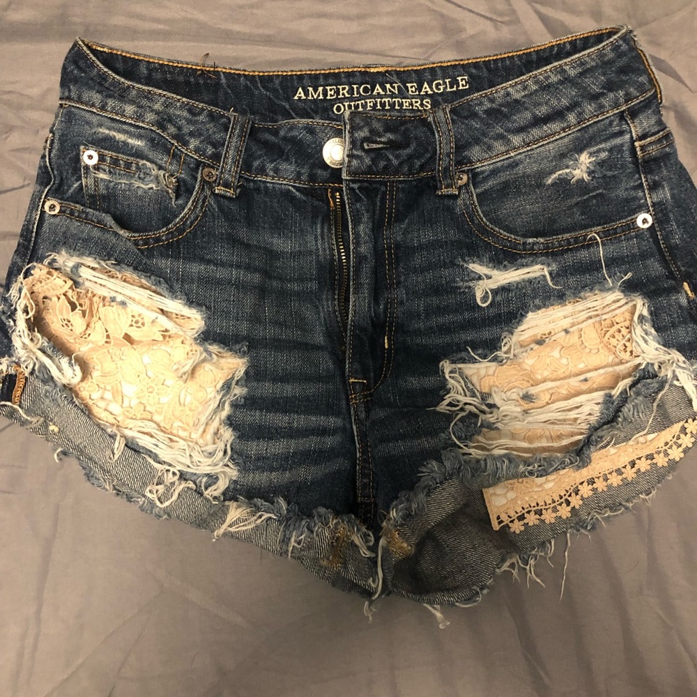 American Eagle distressed shorts